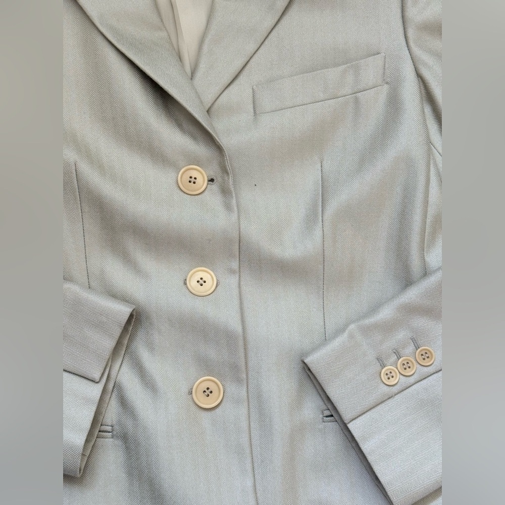 Giorgio Armani Classico Borgo 21 Line Light Cream Three-Button Men’s Suit Sz46 - Picture 5 of 12